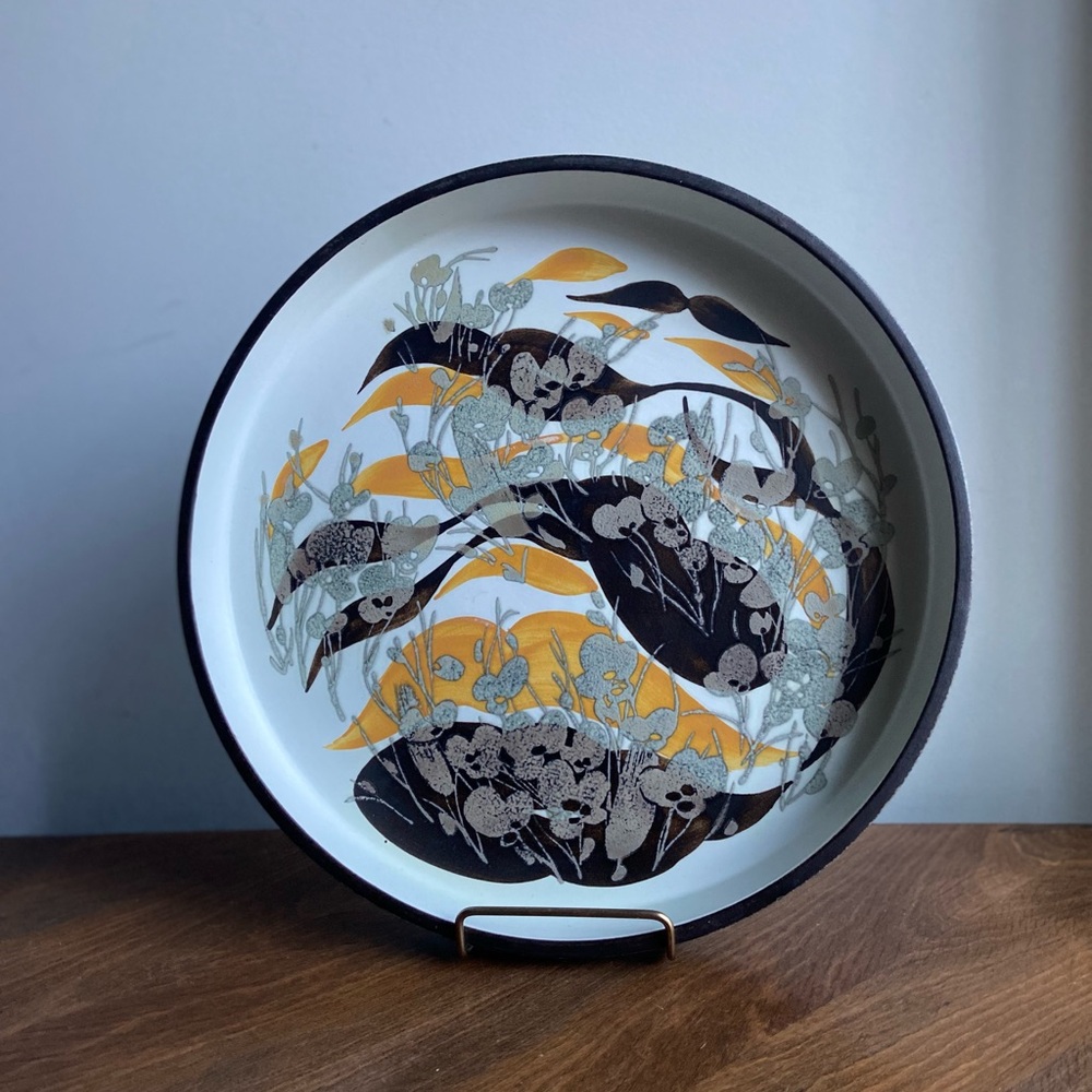 Royal Copenhagen Ceramic Platter by Ivan Weiss with Floral Design